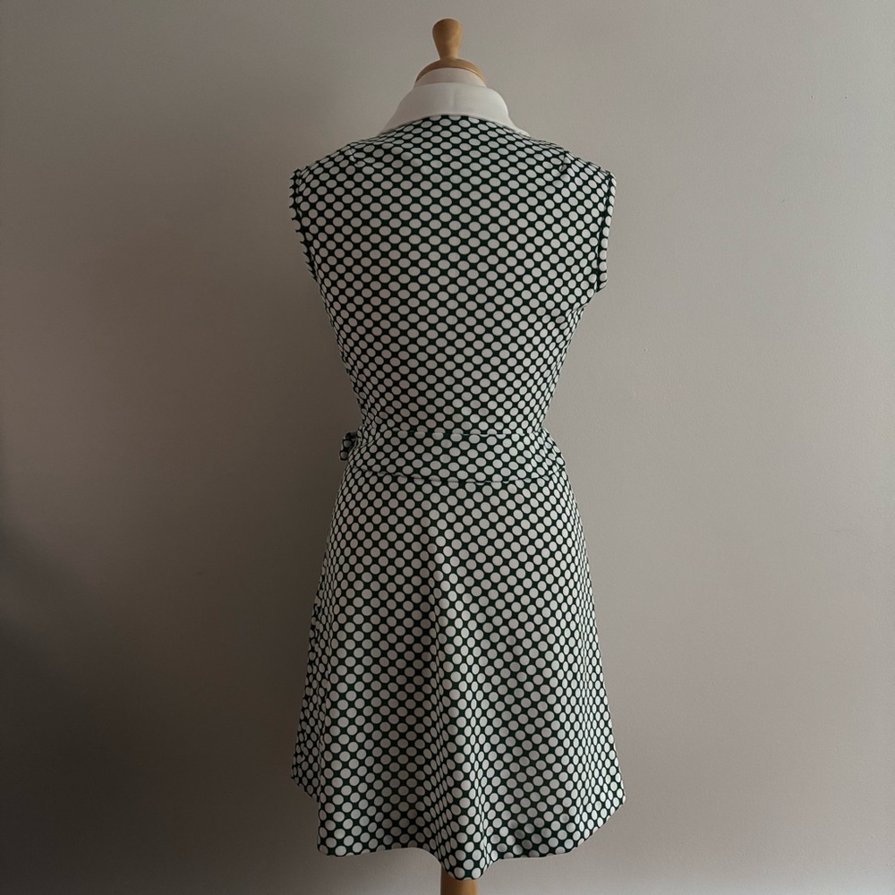 Vintage Green and White Polka Dot Mini Dress - Picture 7 of 12